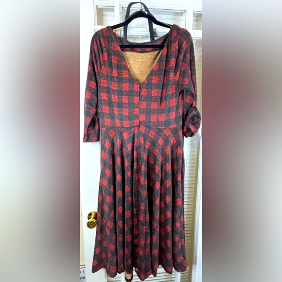Gingham Print Unique Vintage Dress-Various sizes - Picture 5 of 11